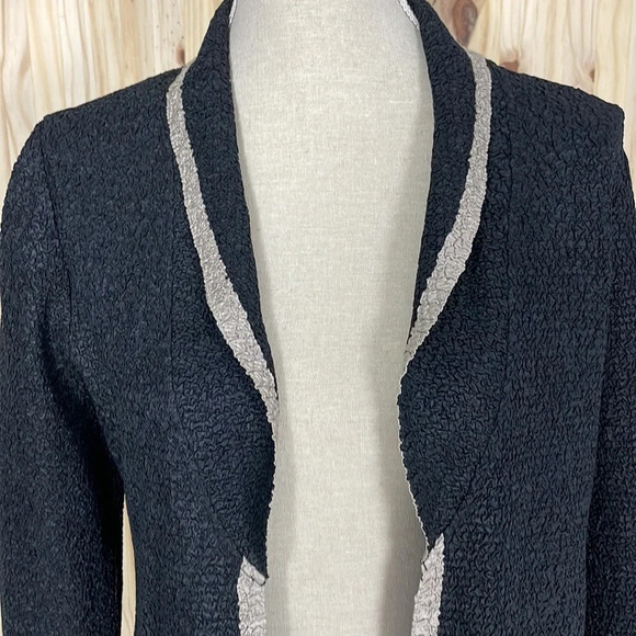 Chico’s Travelers Collection Open Jacket Blazer Small Size 0 Black - Picture 3 of 10